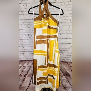 NWT Merona High/Low Halter Neck Keyhole Front Midi Sundress Size 4